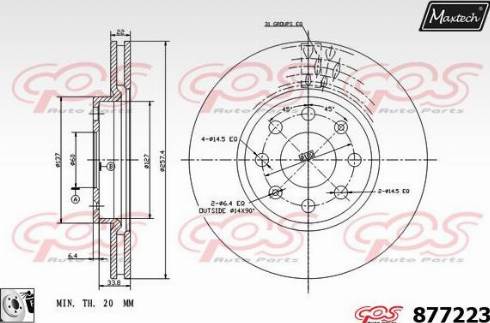 Maxtech 877223.0080 - Bremžu diski adetalas.lv