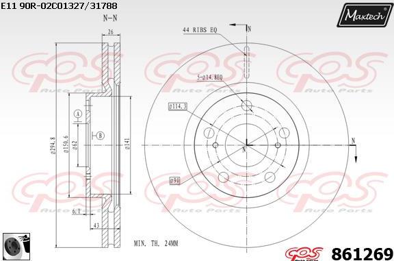 Maxtech 70160114 - Virzītājčaulu komplekts, Bremžu suports adetalas.lv