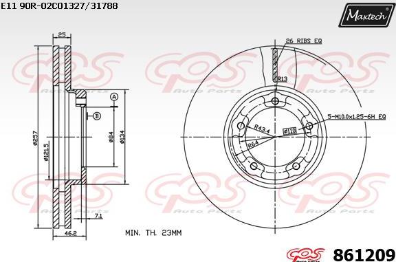 Maxtech 70160113 - Virzītājčaulu komplekts, Bremžu suports adetalas.lv