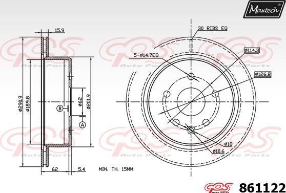 Maxtech 70160185 - Virzītājčaulu komplekts, Bremžu suports adetalas.lv