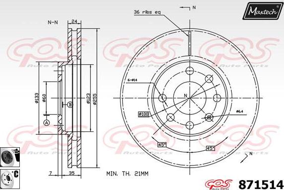 Maxtech 70160126 - Virzītājčaulu komplekts, Bremžu suports adetalas.lv