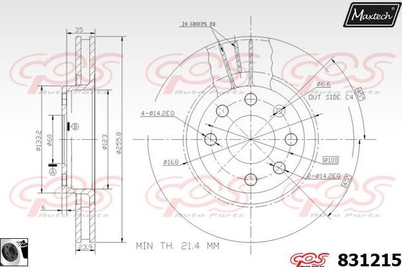 Maxtech 70180345 - Blīve, Bremžu suporta virzulītis adetalas.lv