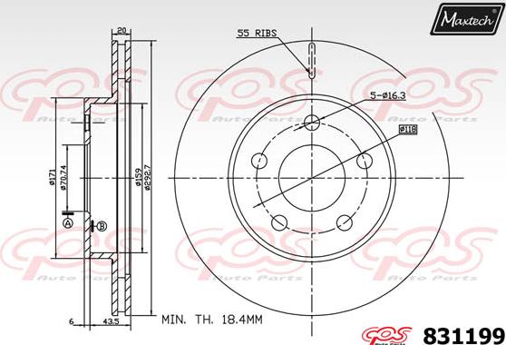 Maxtech 70180352 - Blīve, Bremžu suporta virzulītis adetalas.lv