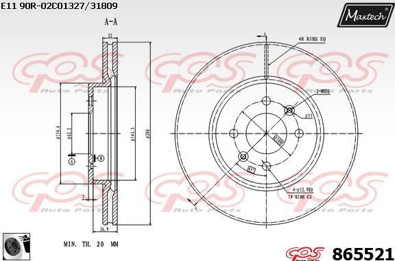 Maxtech 70180291 - Blīve, Bremžu suporta virzulītis adetalas.lv