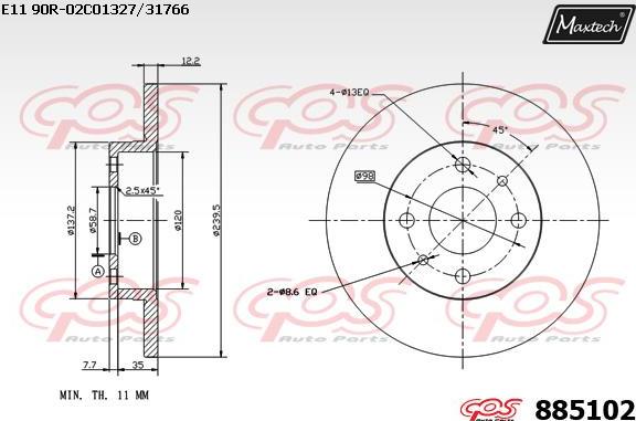 Maxtech 70200491 - Remkomplekts, Bremžu suports adetalas.lv