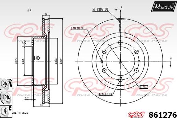 Maxtech 851109 - Bremžu diski adetalas.lv