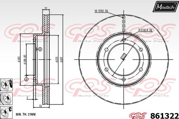 Maxtech 853033 - Bremžu diski adetalas.lv