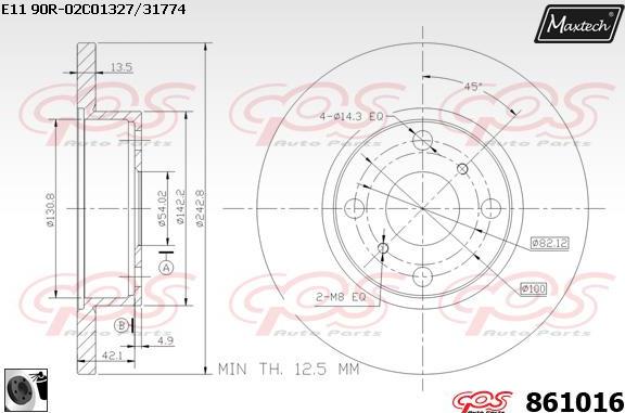 Maxtech 70200103 - Remkomplekts, Bremžu suports adetalas.lv