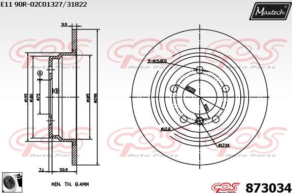 Maxtech 70200118 - Remkomplekts, Bremžu suports adetalas.lv