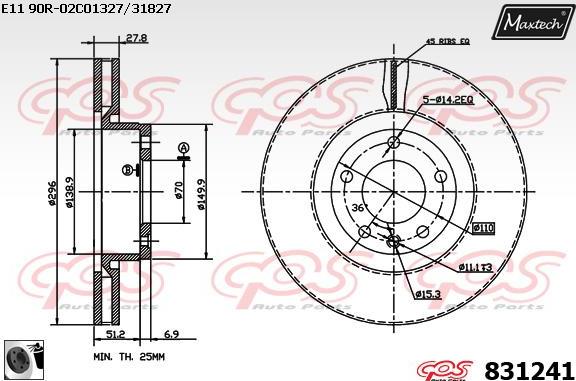 Maxtech 70200818 - Remkomplekts, Bremžu suports adetalas.lv