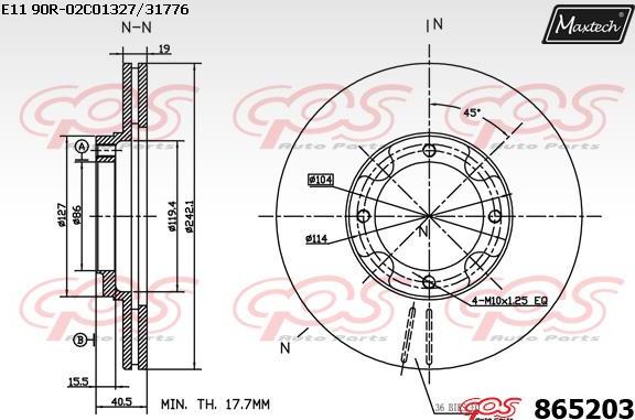 Maxtech 70200236 - Remkomplekts, Bremžu suports adetalas.lv