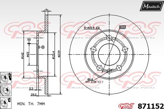 Maxtech 875615 - Bremžu diski adetalas.lv