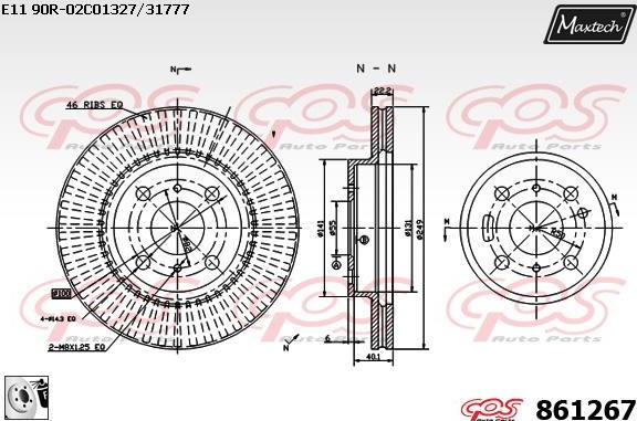 Maxtech 71810048 - Vadīkla, Bremžu suports adetalas.lv