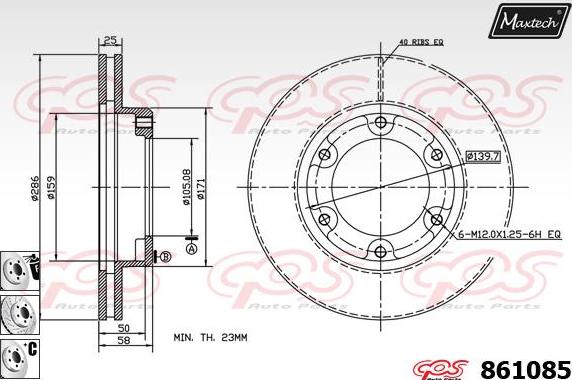 Maxtech 861228 - Bremžu diski adetalas.lv