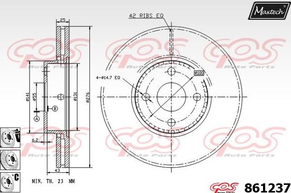 Maxtech 851142 - Bremžu diski adetalas.lv