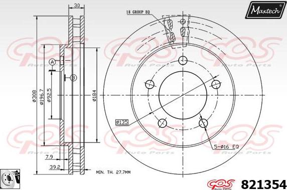 Maxtech 72930008 - Virzulis, Bremžu suports adetalas.lv