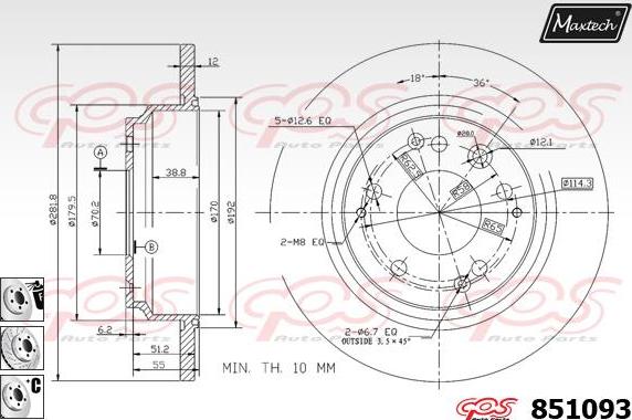 Maxtech 871519 - Bremžu diski adetalas.lv