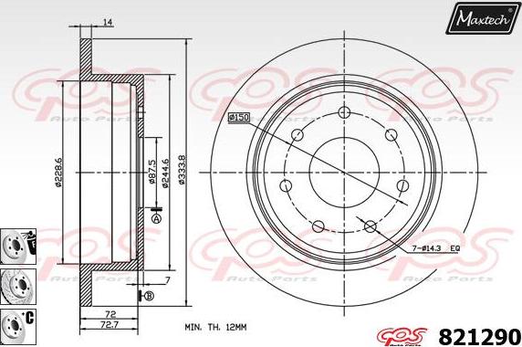 Maxtech 855048 - Bremžu diski adetalas.lv