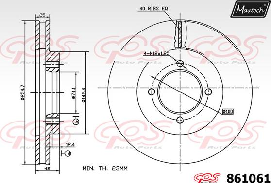 Maxtech 72938029 - Virzulis, Bremžu suports adetalas.lv