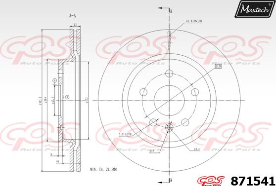 Maxtech 72718040 - Regulējošais elements, Stāvbremžu sistēmas bremžu suports adetalas.lv