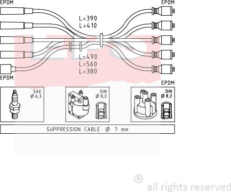 MDR EPS-1500 429 - Augstsprieguma vadu komplekts adetalas.lv