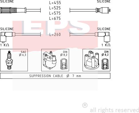 MDR EPS-1500 692 - Augstsprieguma vadu komplekts adetalas.lv