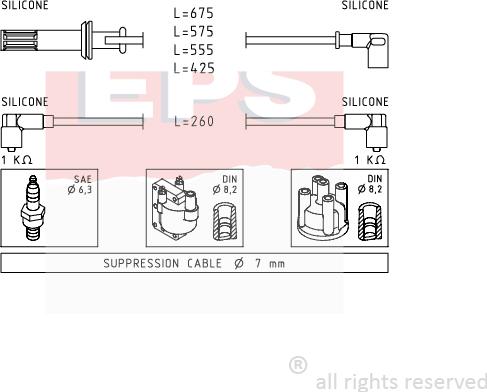 MDR EPS-1500 650 - Augstsprieguma vadu komplekts adetalas.lv