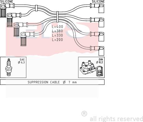 MDR EPS-1500 615 - Augstsprieguma vadu komplekts adetalas.lv