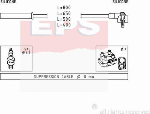 MDR EPS-1500 864 - Augstsprieguma vadu komplekts adetalas.lv