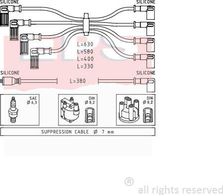 MDR EPS-1500 808 - Augstsprieguma vadu komplekts adetalas.lv