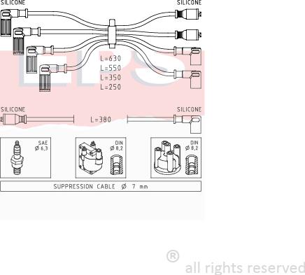 MDR EPS-1500 815 - Augstsprieguma vadu komplekts adetalas.lv