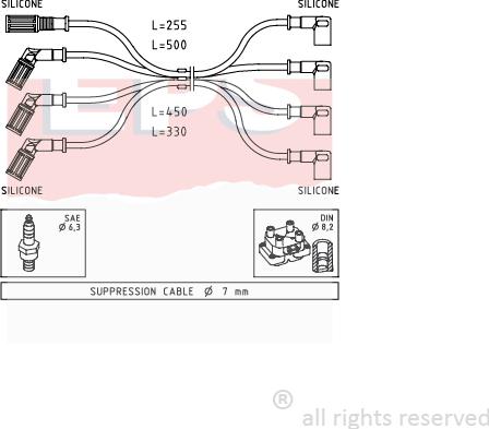 MDR EPS-1500 887 - Augstsprieguma vadu komplekts adetalas.lv