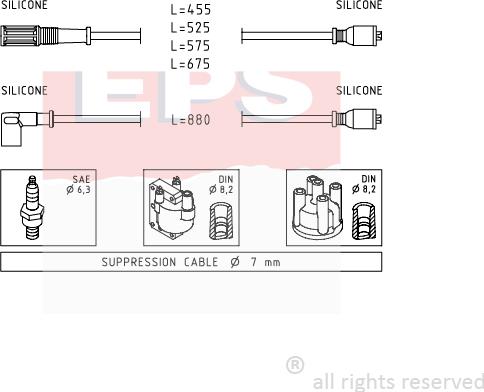 MDR EPS-1500 398 - Augstsprieguma vadu komplekts adetalas.lv