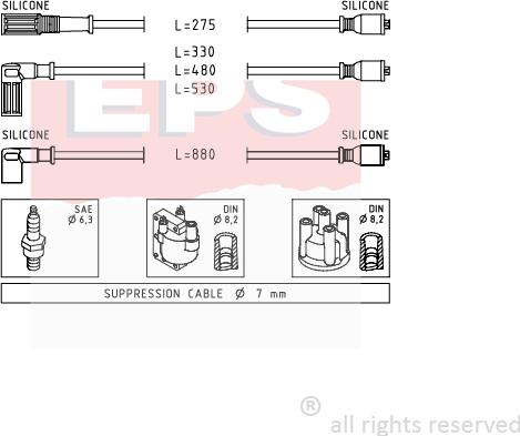 MDR EPS-1500 354 - Augstsprieguma vadu komplekts adetalas.lv