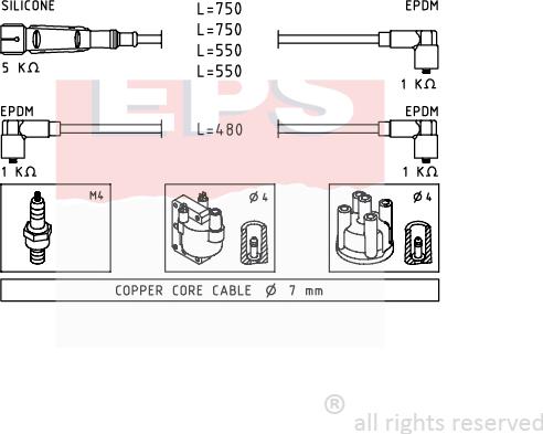 MDR EPS-1500 736 - Augstsprieguma vadu komplekts adetalas.lv