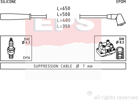 MDR EPS-1501 851 - Augstsprieguma vadu komplekts adetalas.lv