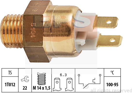 MDR EPS-1850 104 - Termoslēdzis, Radiatora ventilators adetalas.lv