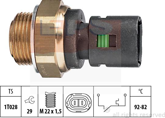 MDR EPS-1850 128 - Termoslēdzis, Radiatora ventilators adetalas.lv