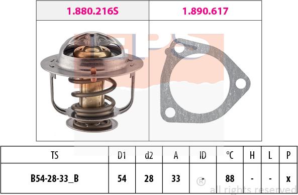 MDR EPS-1880 453 - Termostats, Dzesēšanas šķidrums adetalas.lv