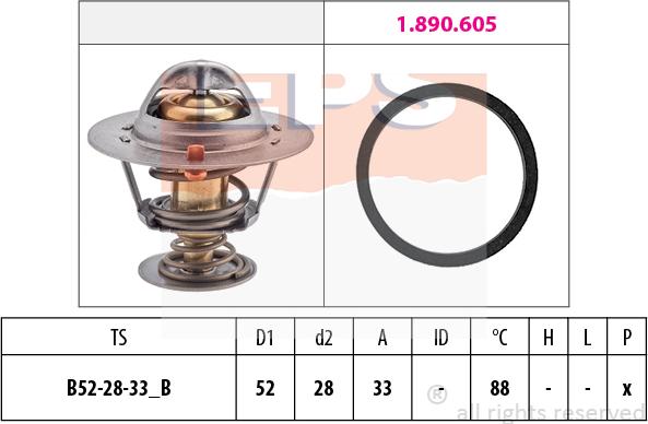 MDR EPS-1880 412 - Termostats, Dzesēšanas šķidrums adetalas.lv