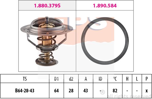 MDR EPS-1880 649 - Termostats, Dzesēšanas šķidrums adetalas.lv