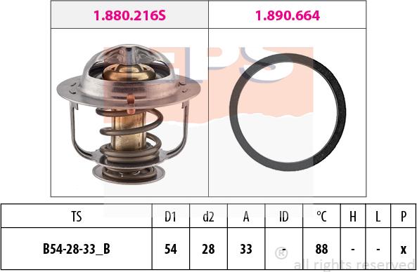 MDR EPS-1880 658 - Termostats, Dzesēšanas šķidrums adetalas.lv