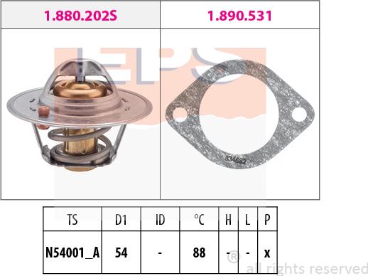 MDR EPS-1880 600 - Termostats, Dzesēšanas šķidrums adetalas.lv