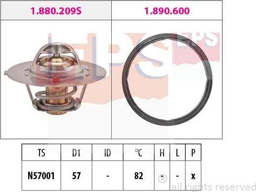 MDR EPS-1879 938 - Termostats, Dzesēšanas šķidrums adetalas.lv