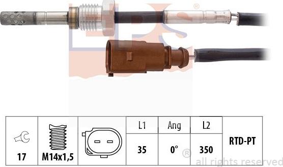 MDR EPS-1220 063 - Devējs, Izplūdes gāzu temperatūra adetalas.lv