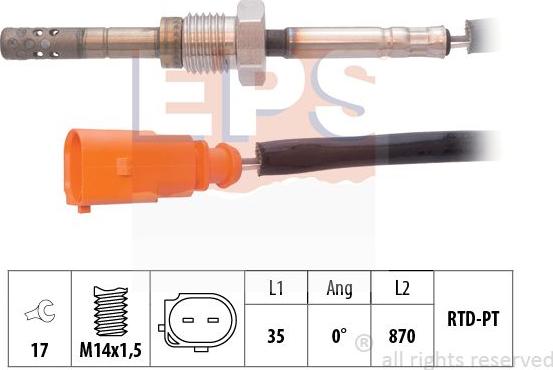 MDR EPS-1220 005 - Devējs, Izplūdes gāzu temperatūra adetalas.lv