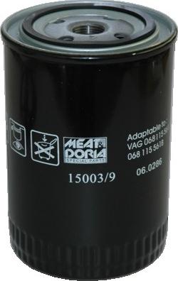 Meat & Doria 15003/9 - Eļļas filtrs adetalas.lv