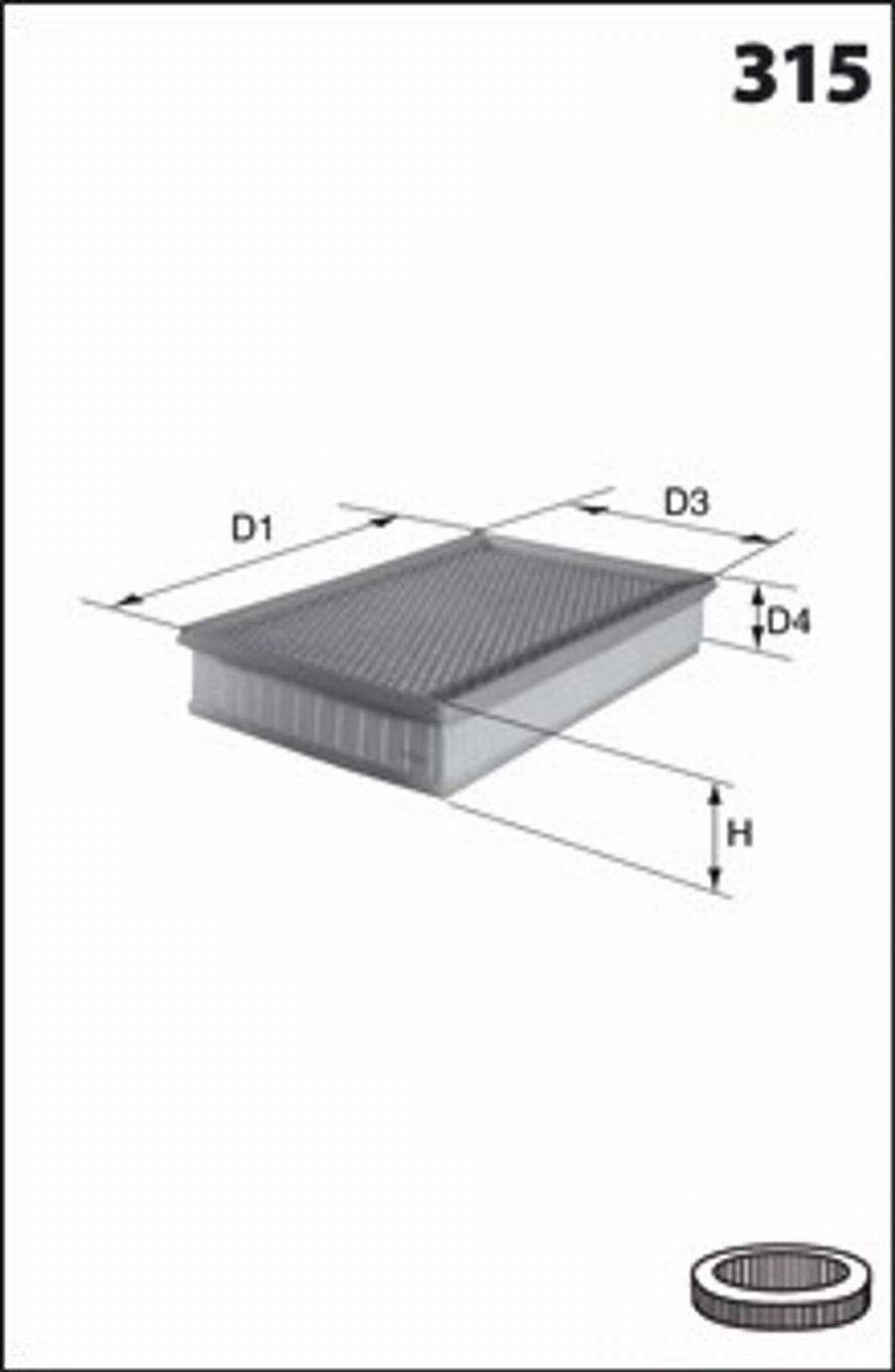 Mecafilter 275 - Gaisa filtrs adetalas.lv