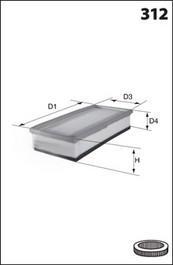 Mecafilter ELP3748 - Gaisa filtrs adetalas.lv