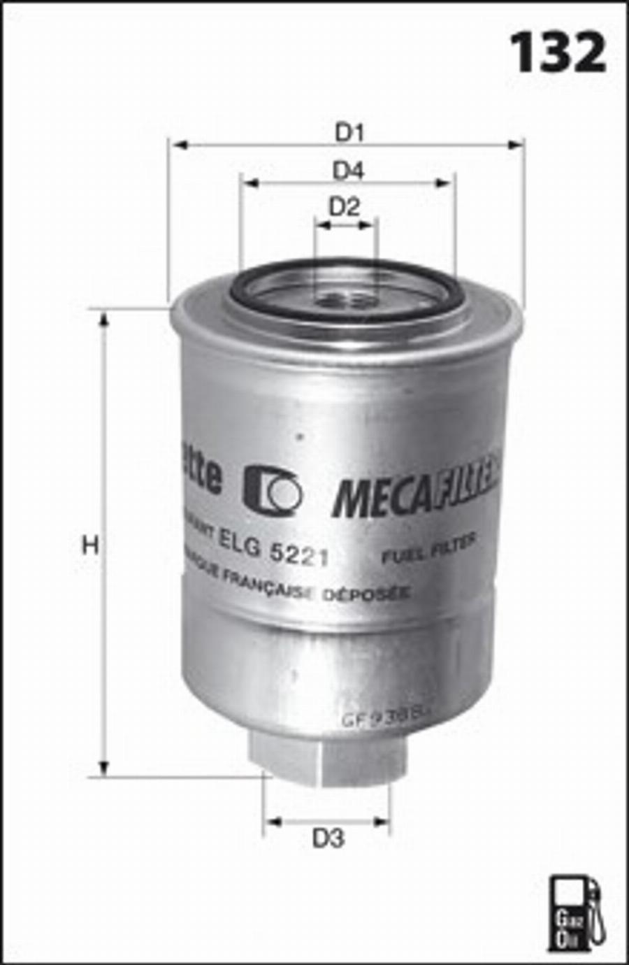 Mecafilter G23 - Degvielas filtrs adetalas.lv